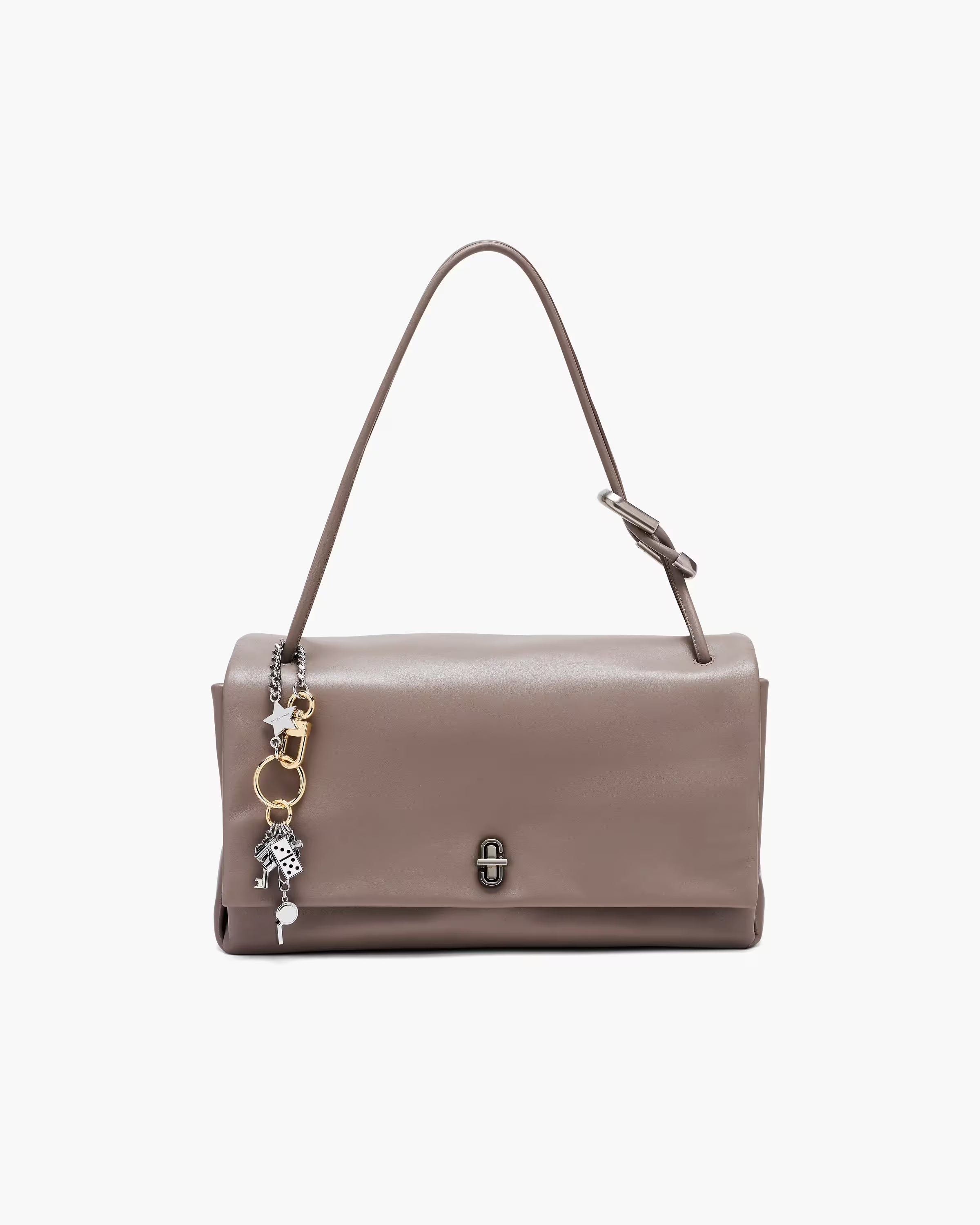 Marc Jacobs The Thin Outline Logo Webbing Strap Rose Multi