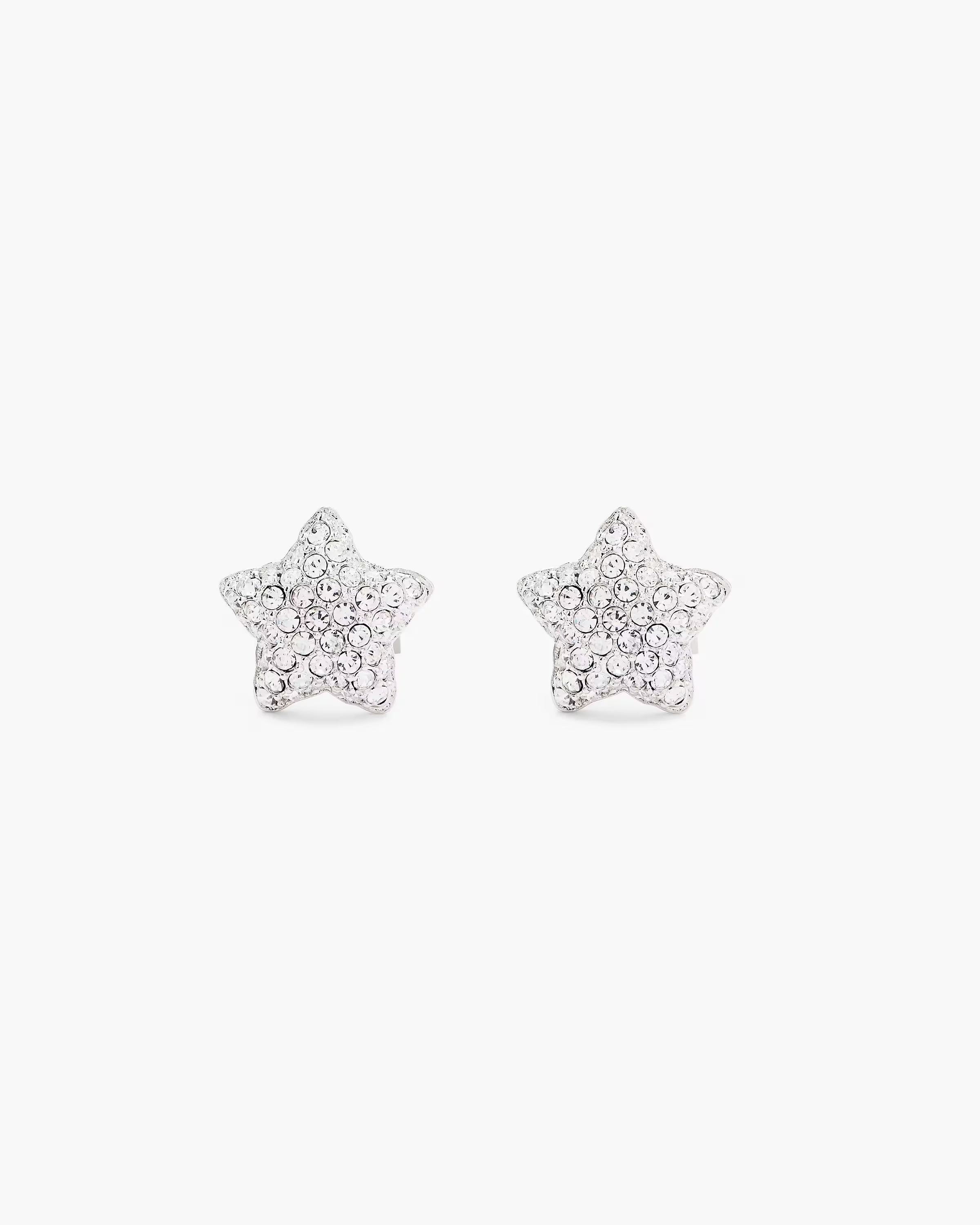 Marc Jacobs The Star Pave Stud Earrings Silver/Crystal