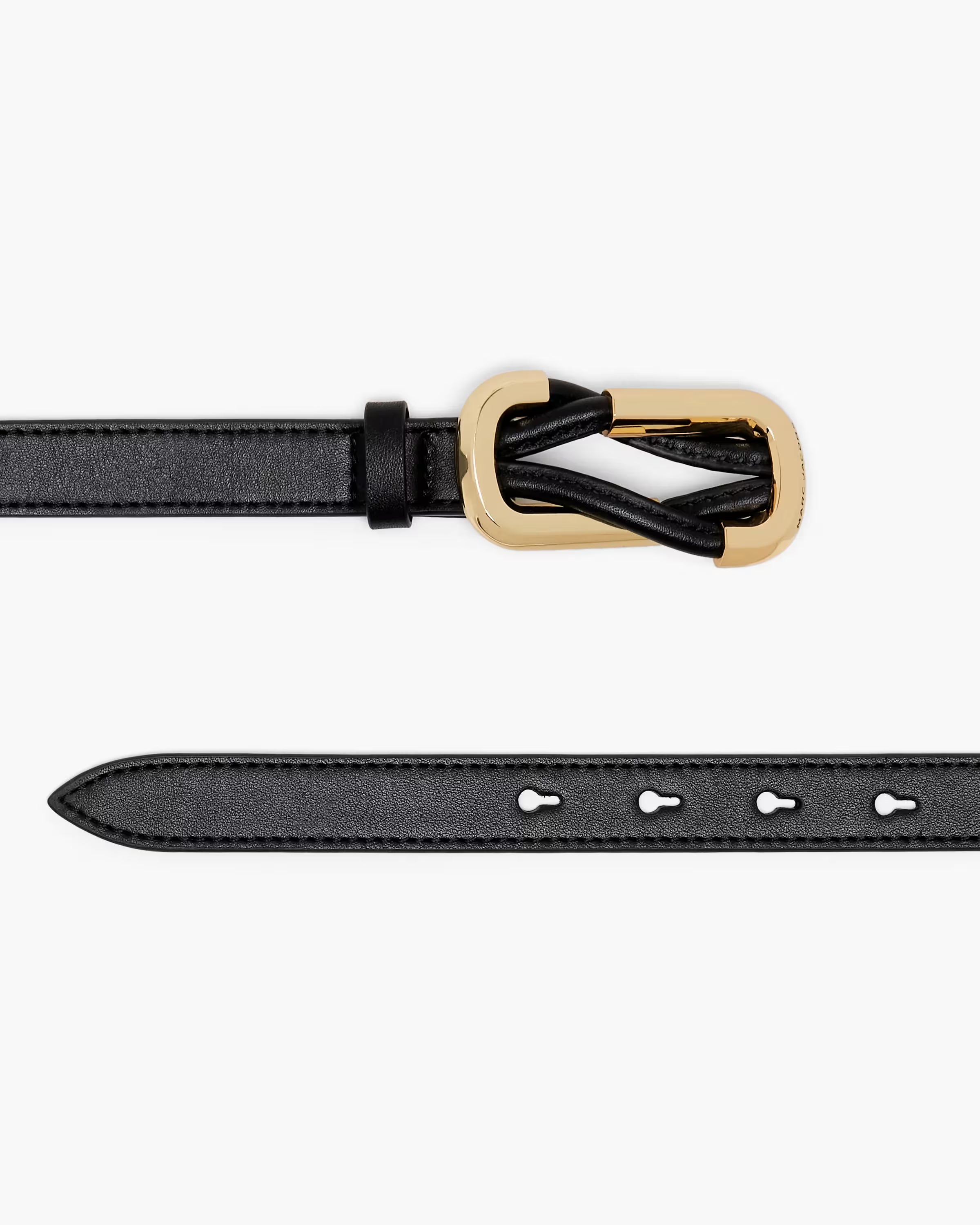 Marc Jacobs The Thin Outline Logo Webbing Strap Rose Multi