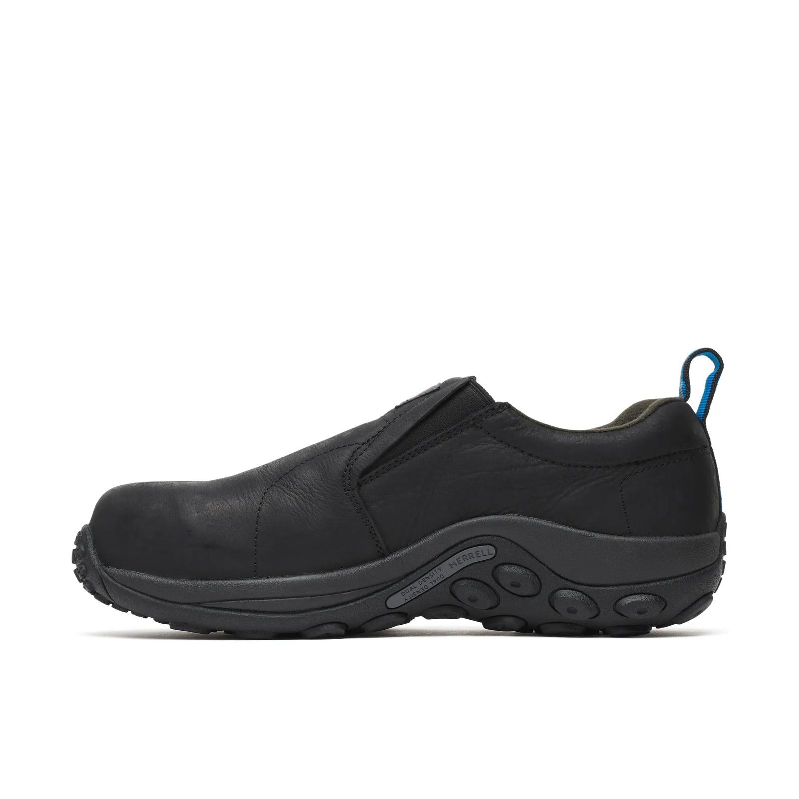 Merrell Men's Jungle Moc Leather Comp Toe Work Shoe Wide Width Black