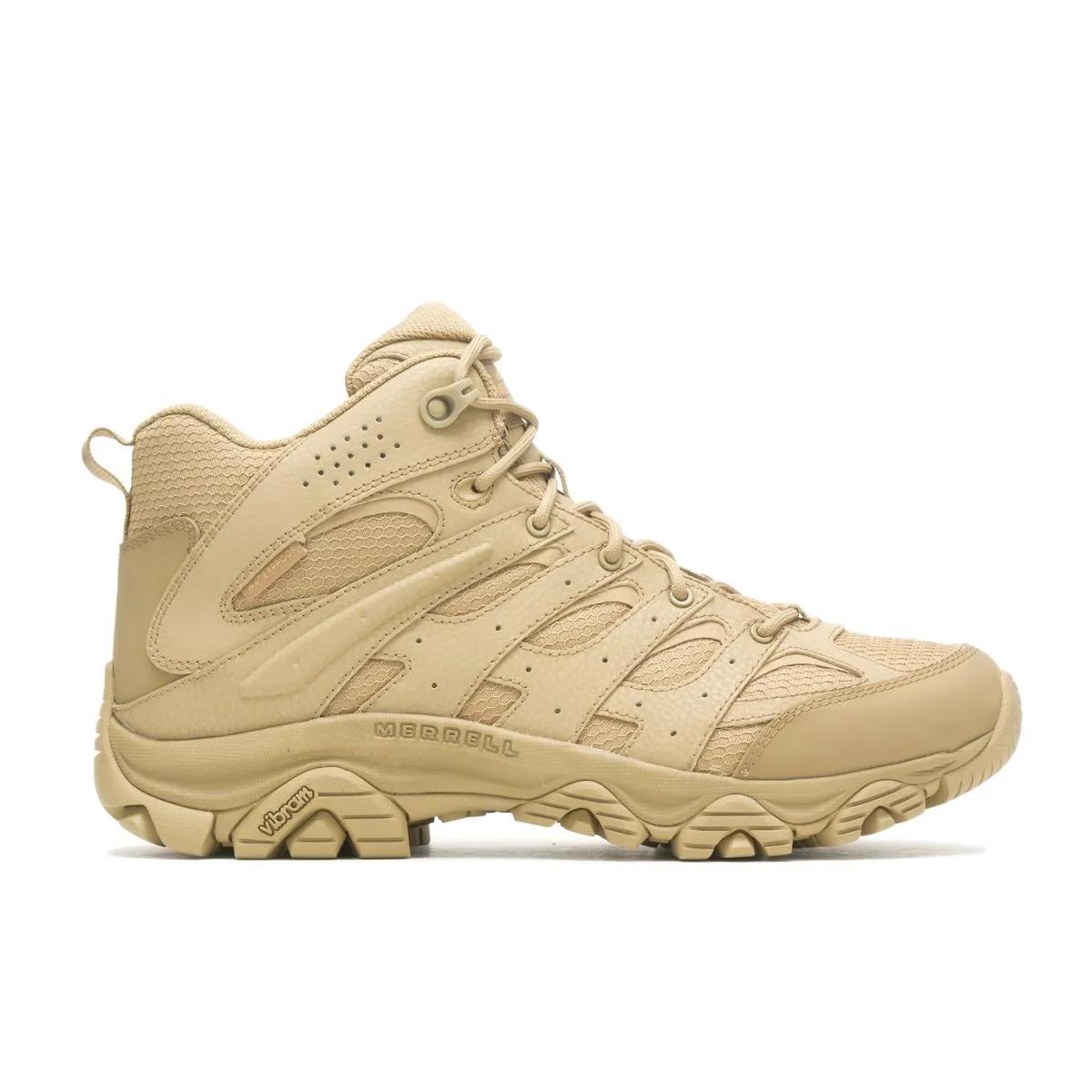 Merrell Men's Moab 3 Mid Tactical Waterproof Wide Width Dark Coyote