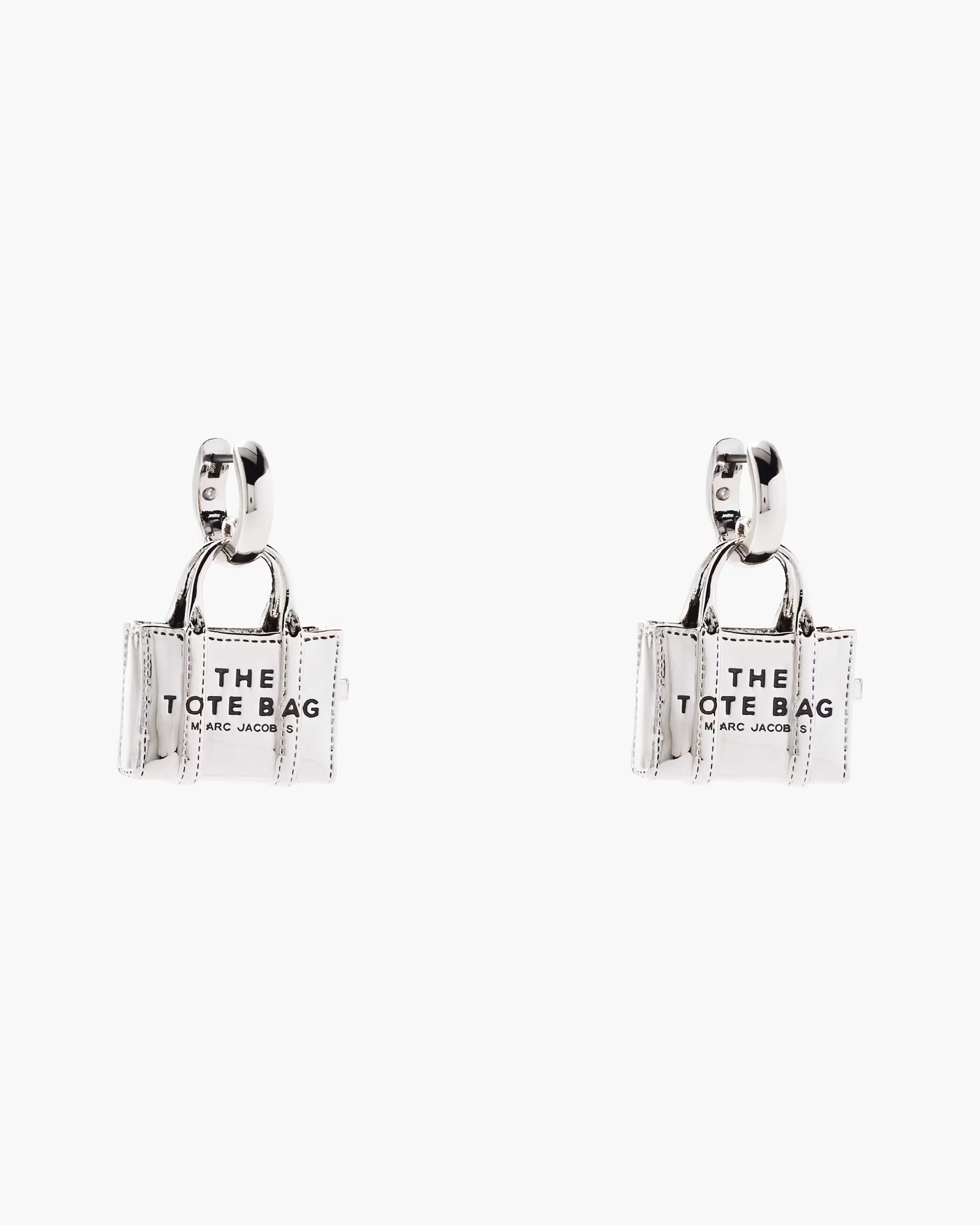 Marc Jacobs The Tote Bag Earrings Light Antique Silver