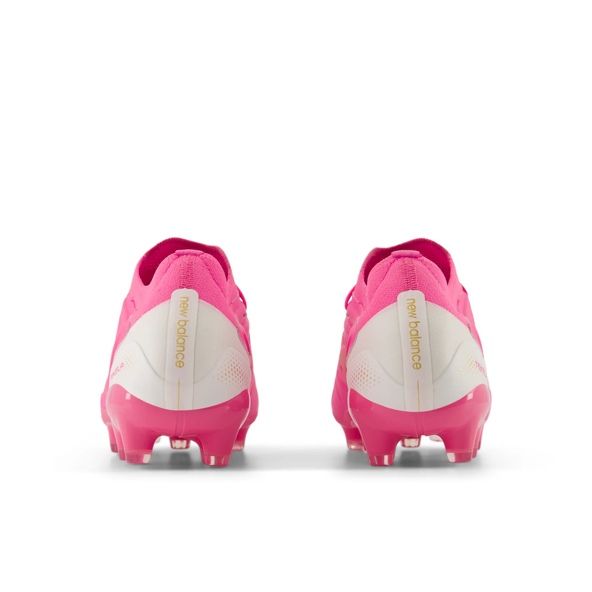 New Balance Tekela Women's Elite Low MG V5 Pink Heat with Metallic Gold and Pink Satin