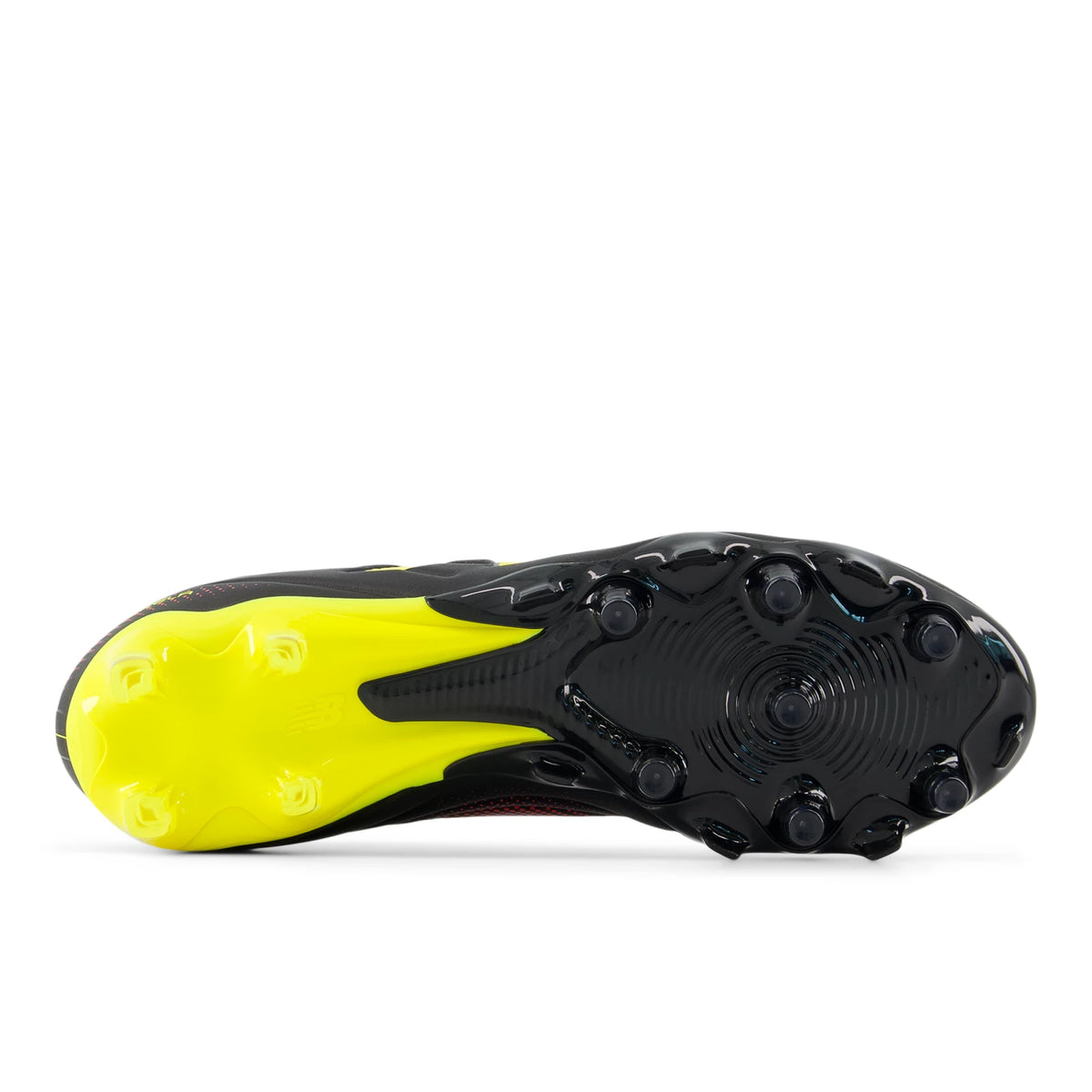 New Balance Tekela Team Low FG V5 Black 100 with Punch Yellow and Fire Cracker