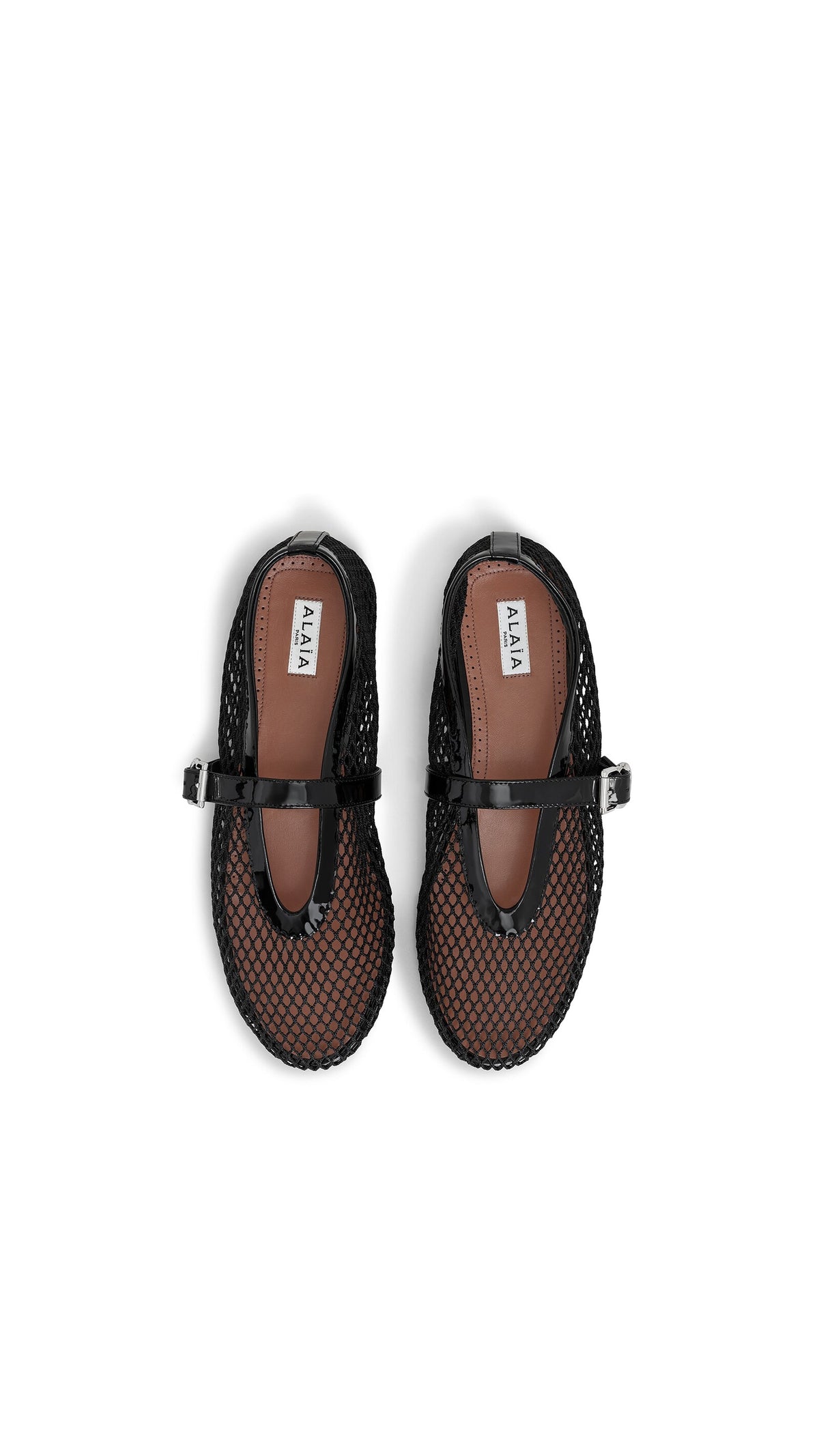 Alaïa Ballet Flats In Fishnet