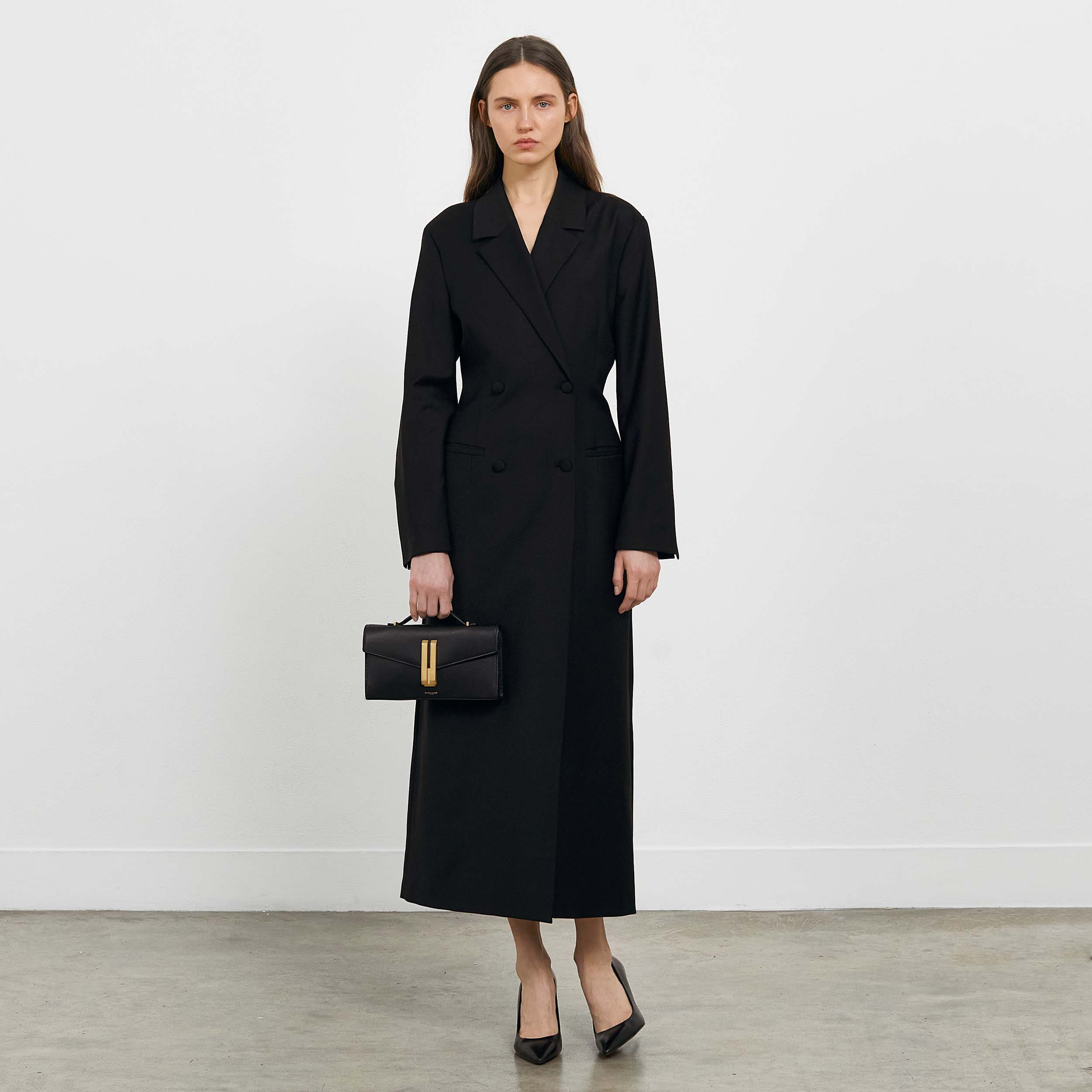 DeMellier The Vancouver Clutch black smooth