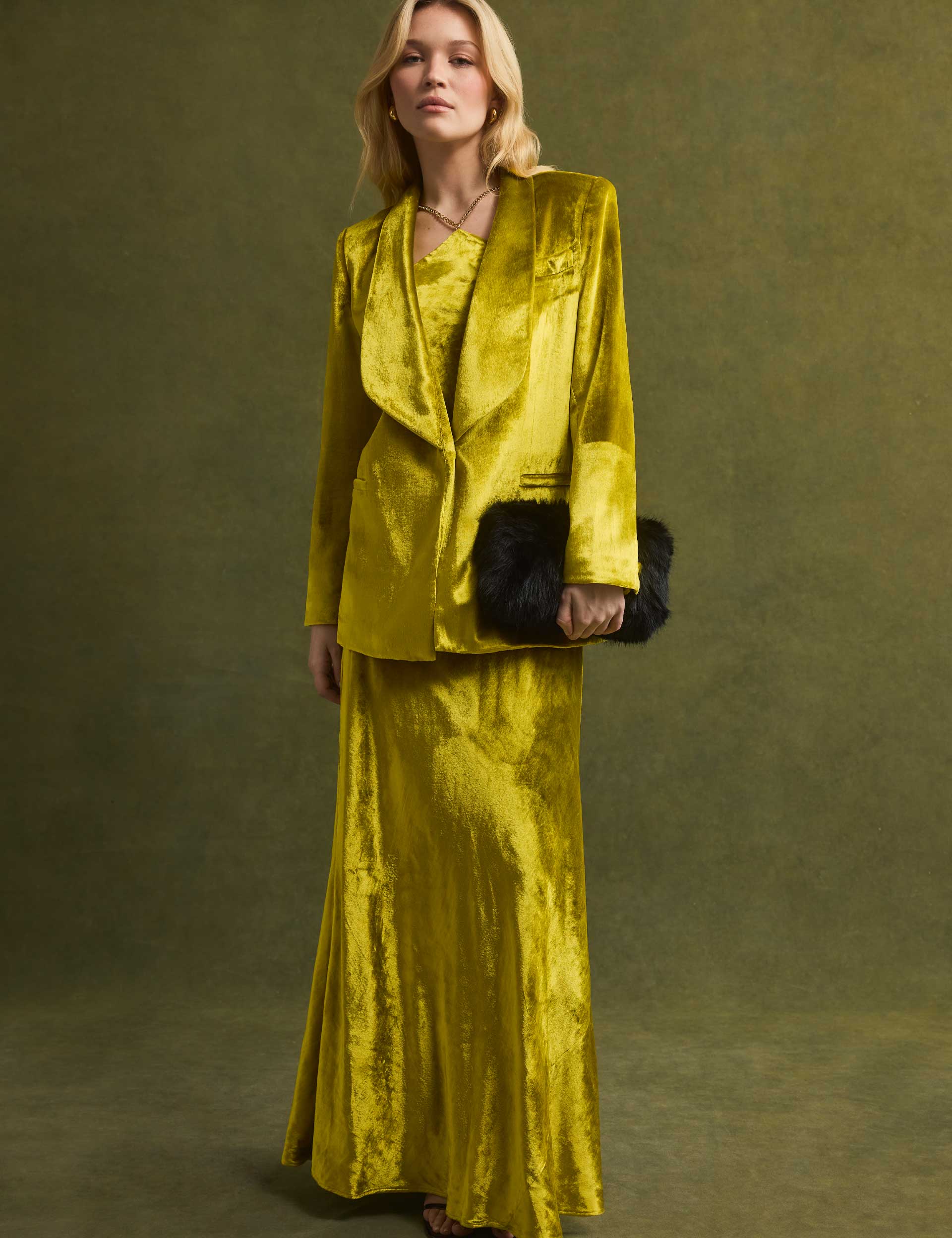 Ted Baker Netzza Velvet Tailored Oversized Blazer Women's