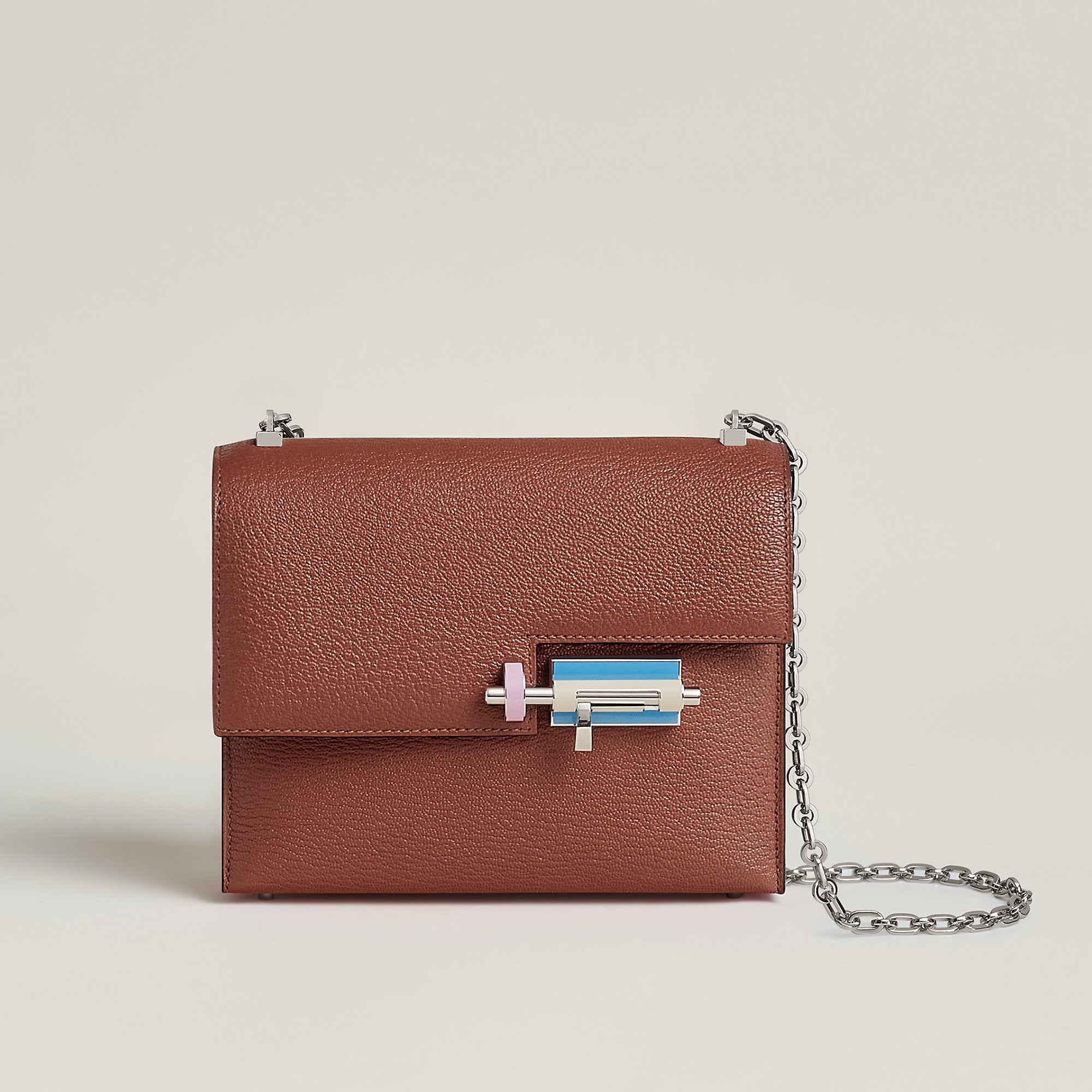 Hermes Verrou Chaine Mini Laque Bag Cuivre