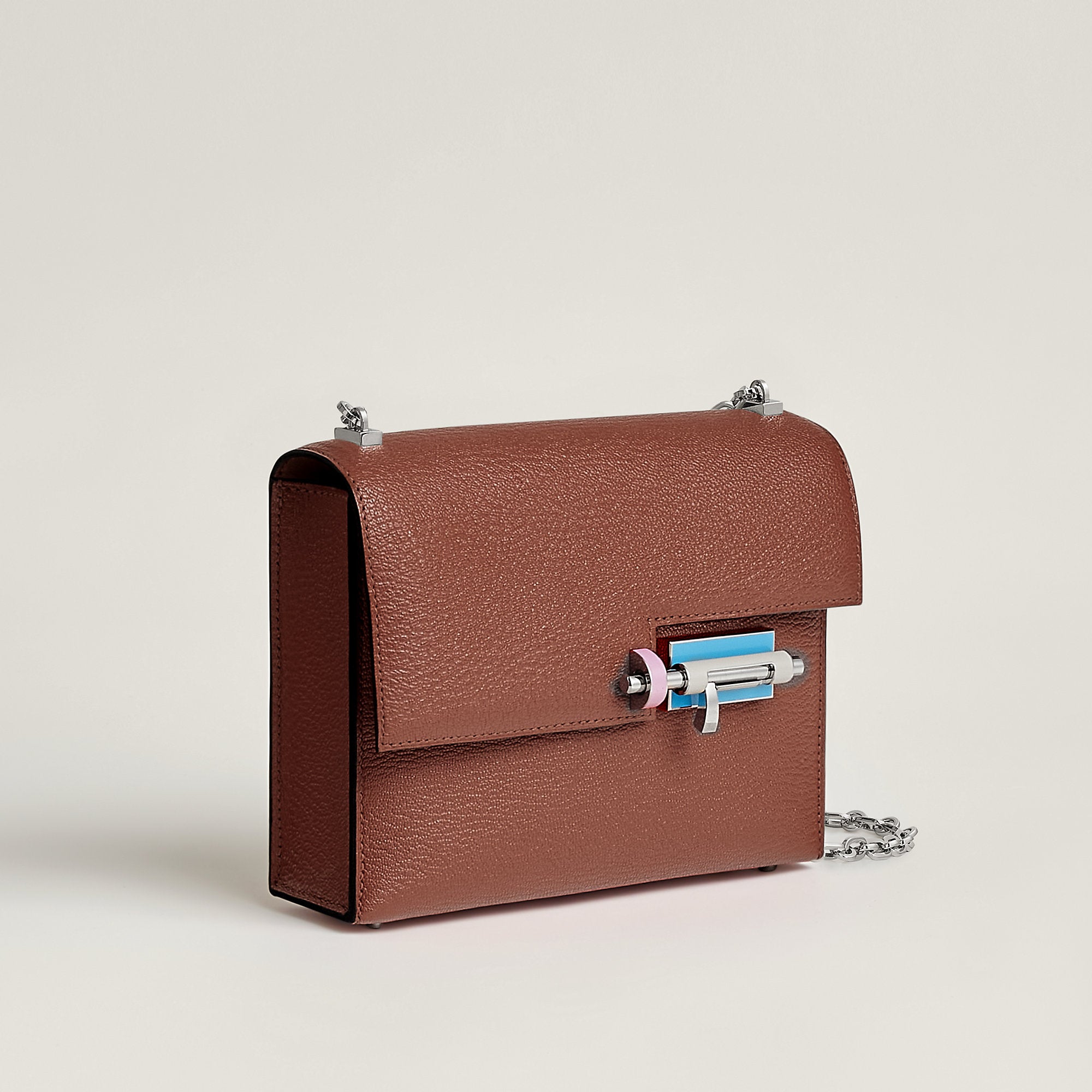 Hermes Verrou Chaine Mini Laque Bag Cuivre