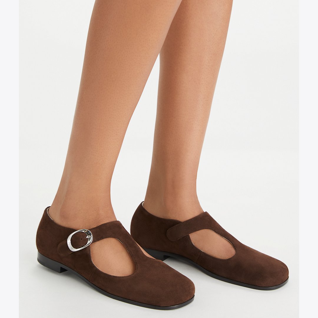 Tory Burch Violet T-Strap DARK COCOA