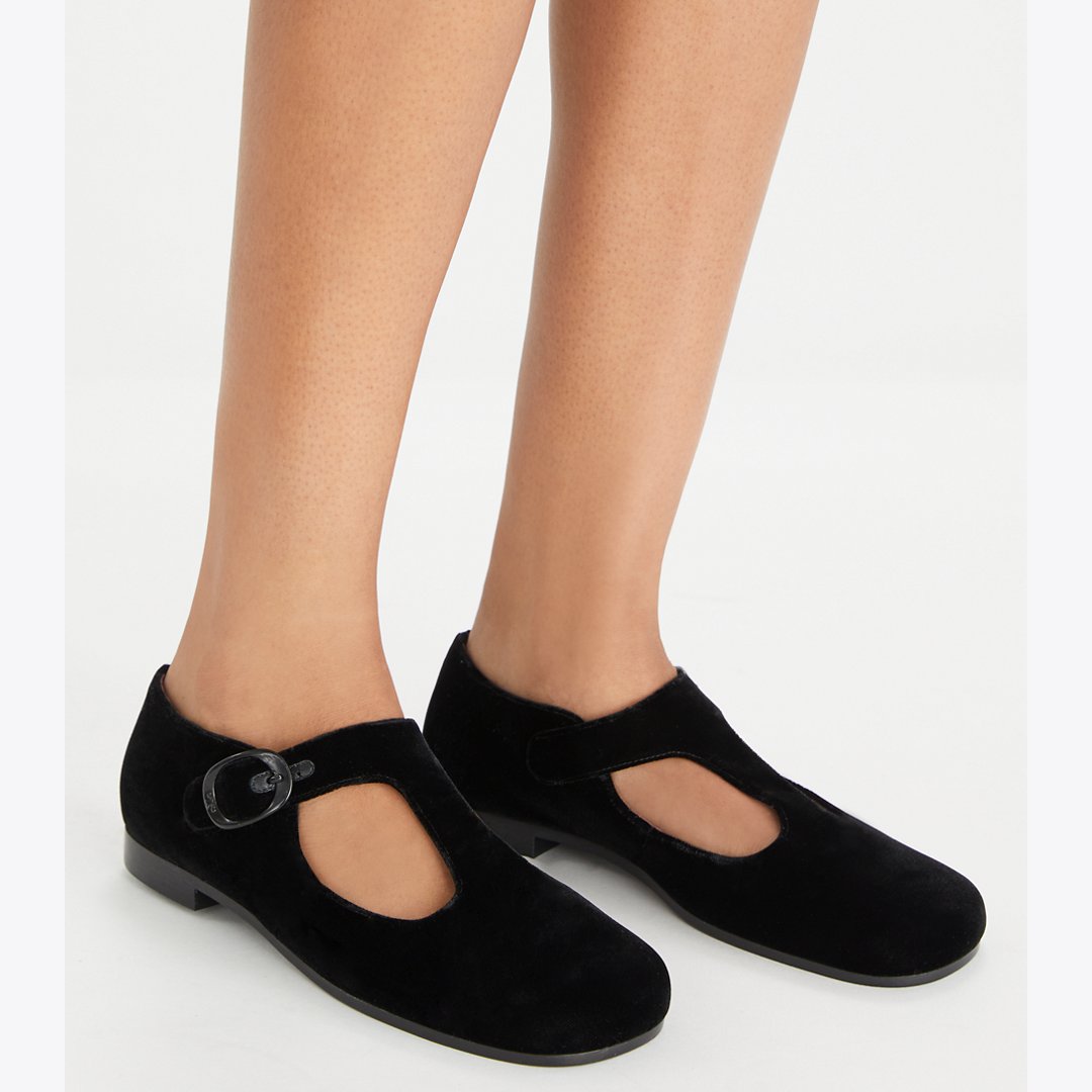 Tory Burch Violet T-Strap PERFECT BLACK