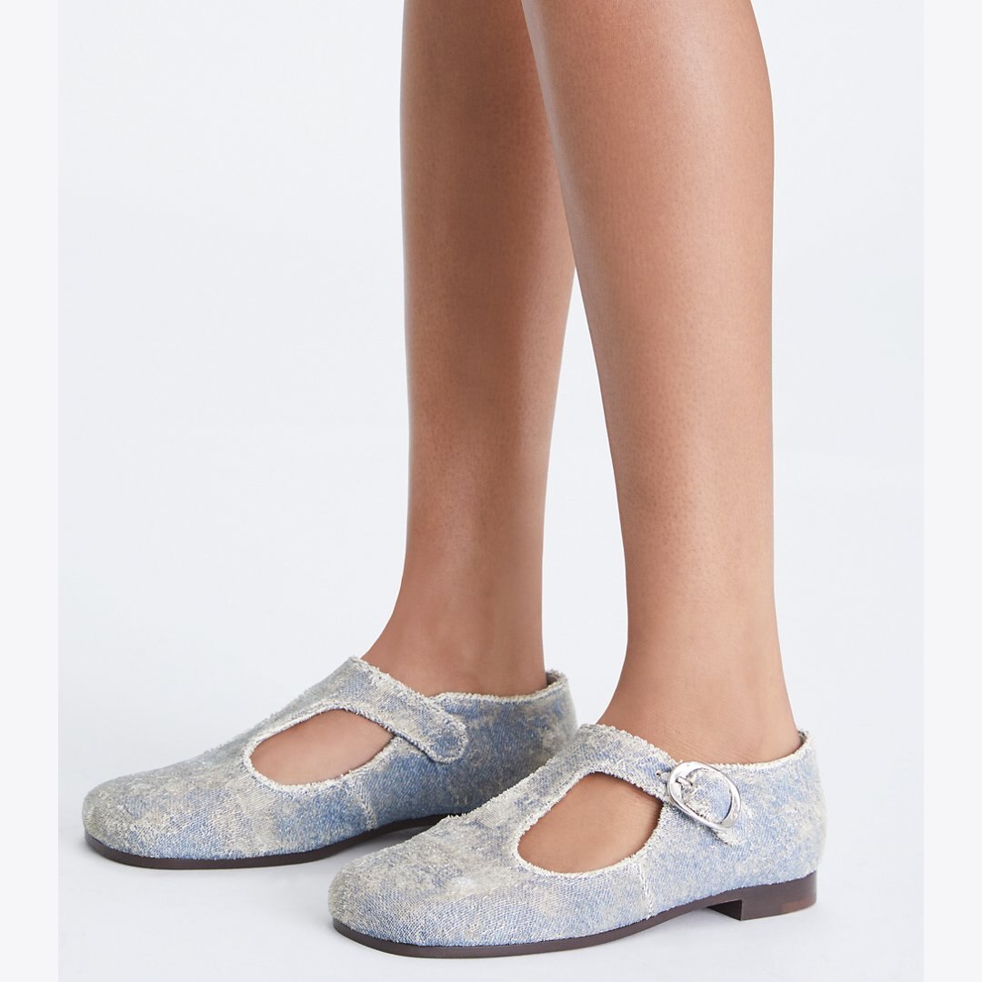 Tory Burch Violet T-Strap DENIM