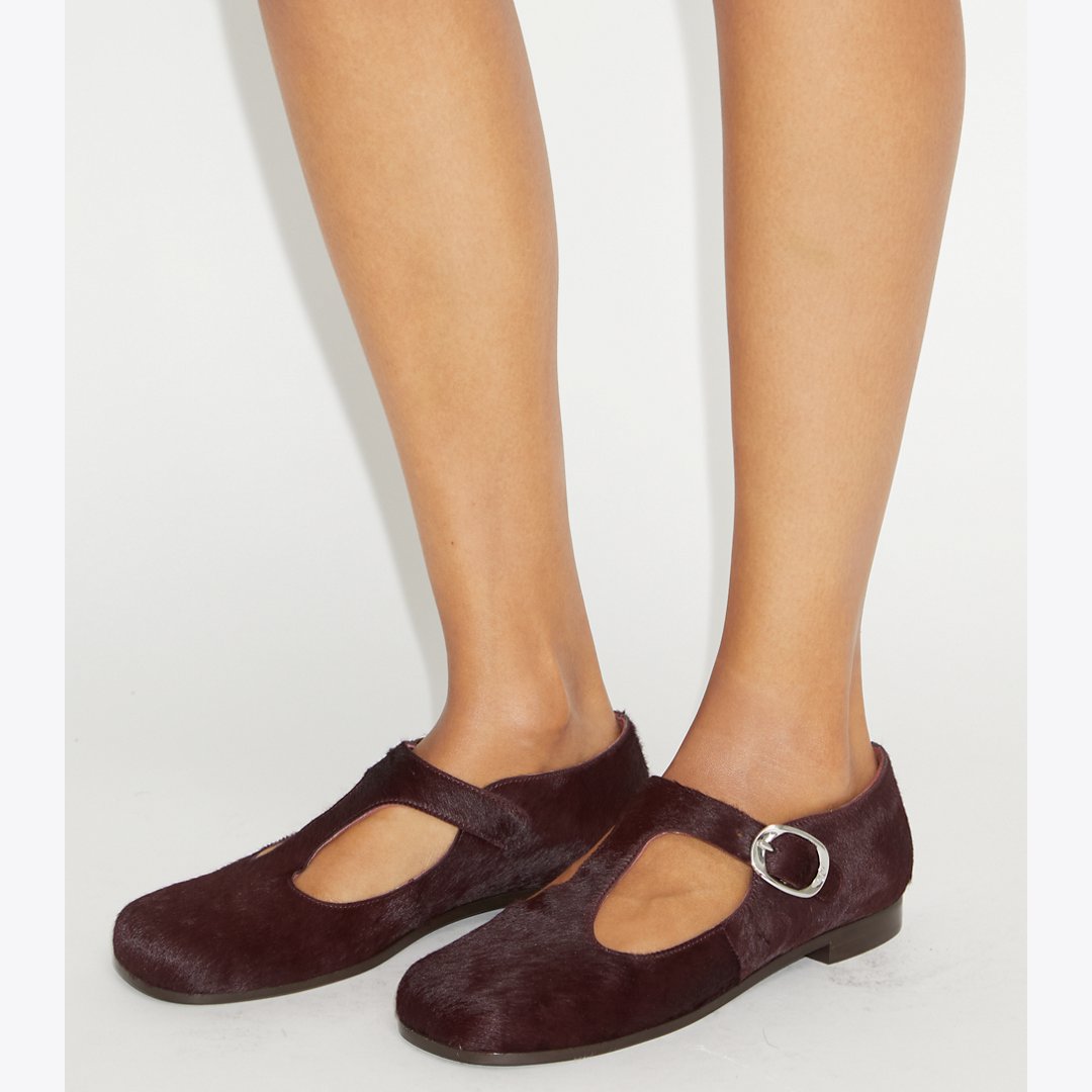 Tory Burch Violet T-Strap DARK CARMINE