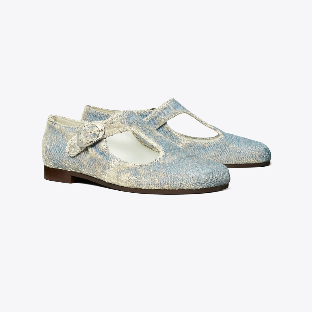 Tory Burch Violet T-Strap DENIM