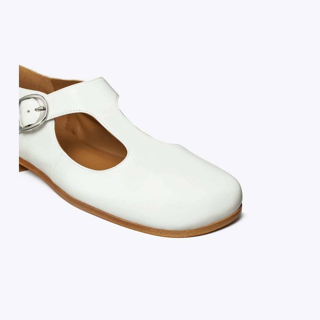 Tory Burch Violet T-Strap BIANCO