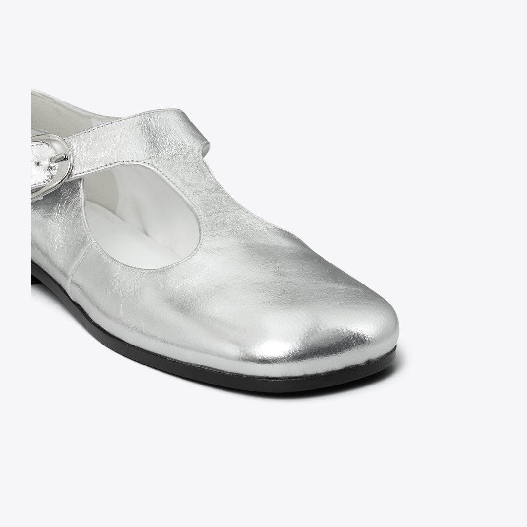 Tory Burch Violet T-Strap SILVER