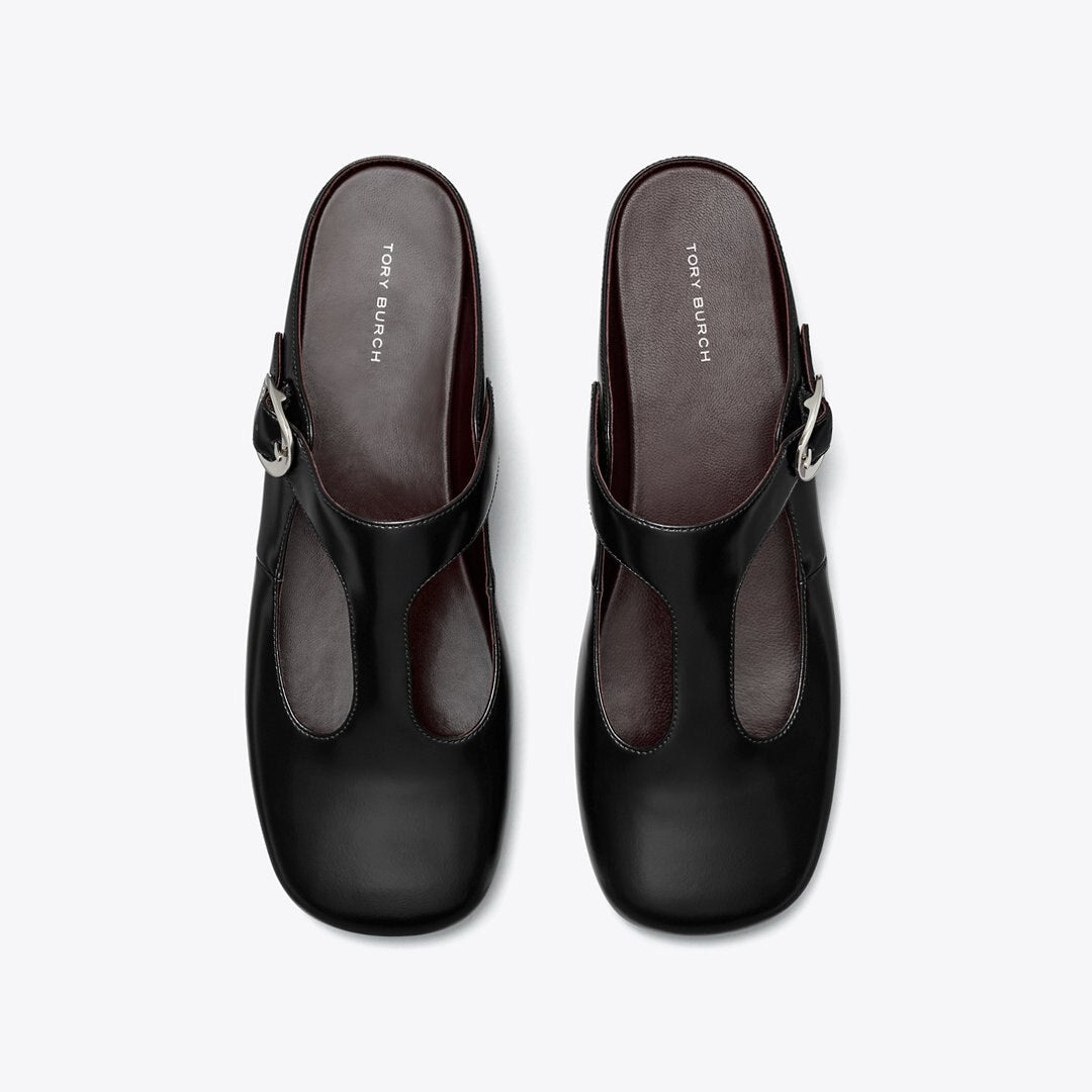 Tory Burch Violet T-Strap Mule PERFECT BLACK