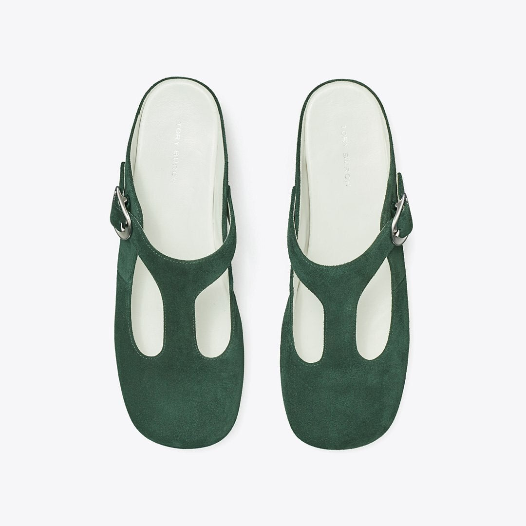 Tory Burch Violet T-Strap Mule WARM TEAL
