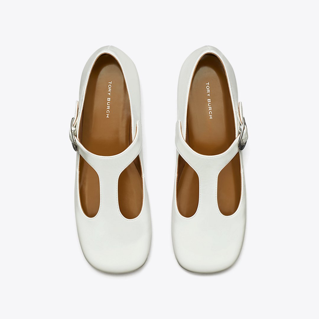 Tory Burch Violet T-Strap BIANCO