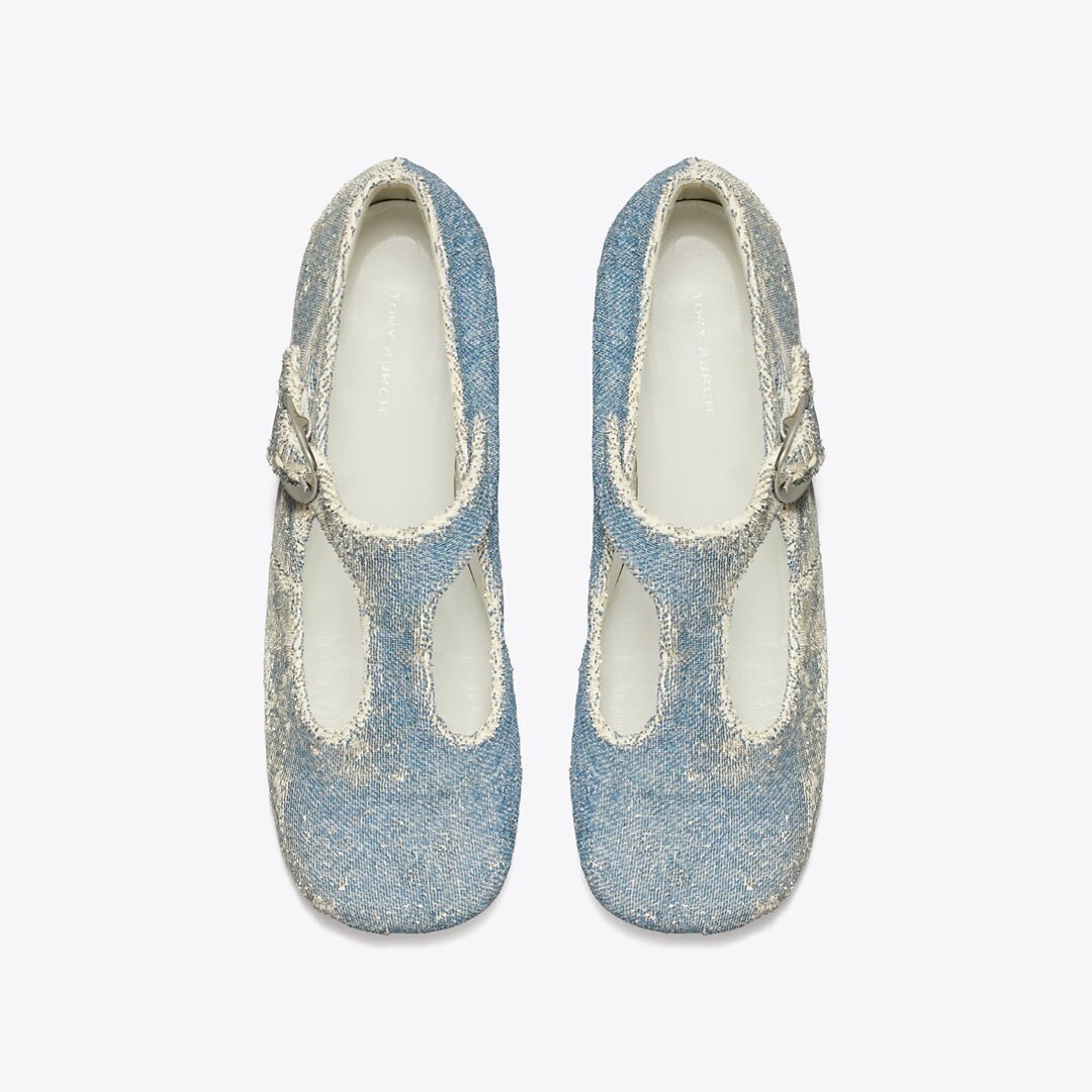 Tory Burch Violet T-Strap DENIM