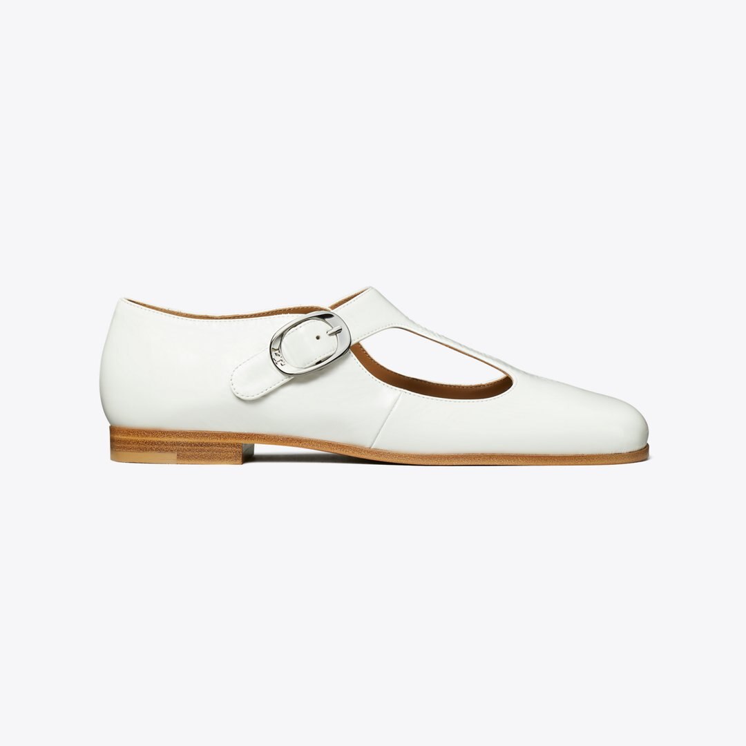 Tory Burch Violet T-Strap BIANCO