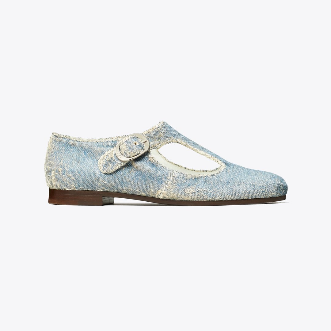 Tory Burch Violet T-Strap DENIM