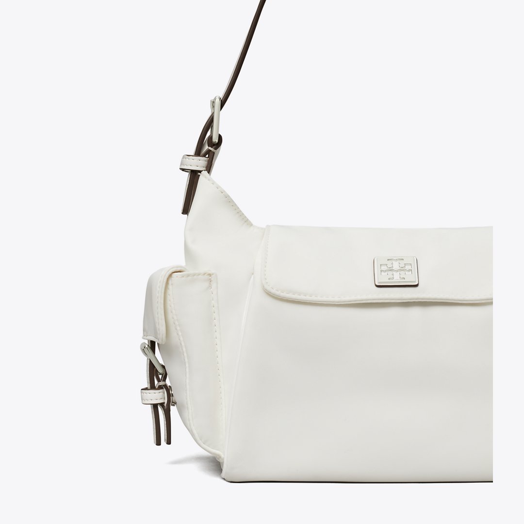 Tory Burch Virginia Pocket Shoulder Bag White