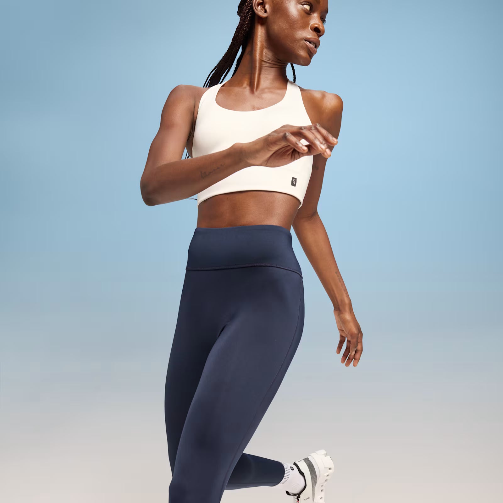 On Active Bra Longline Undyed-White (Women'S)