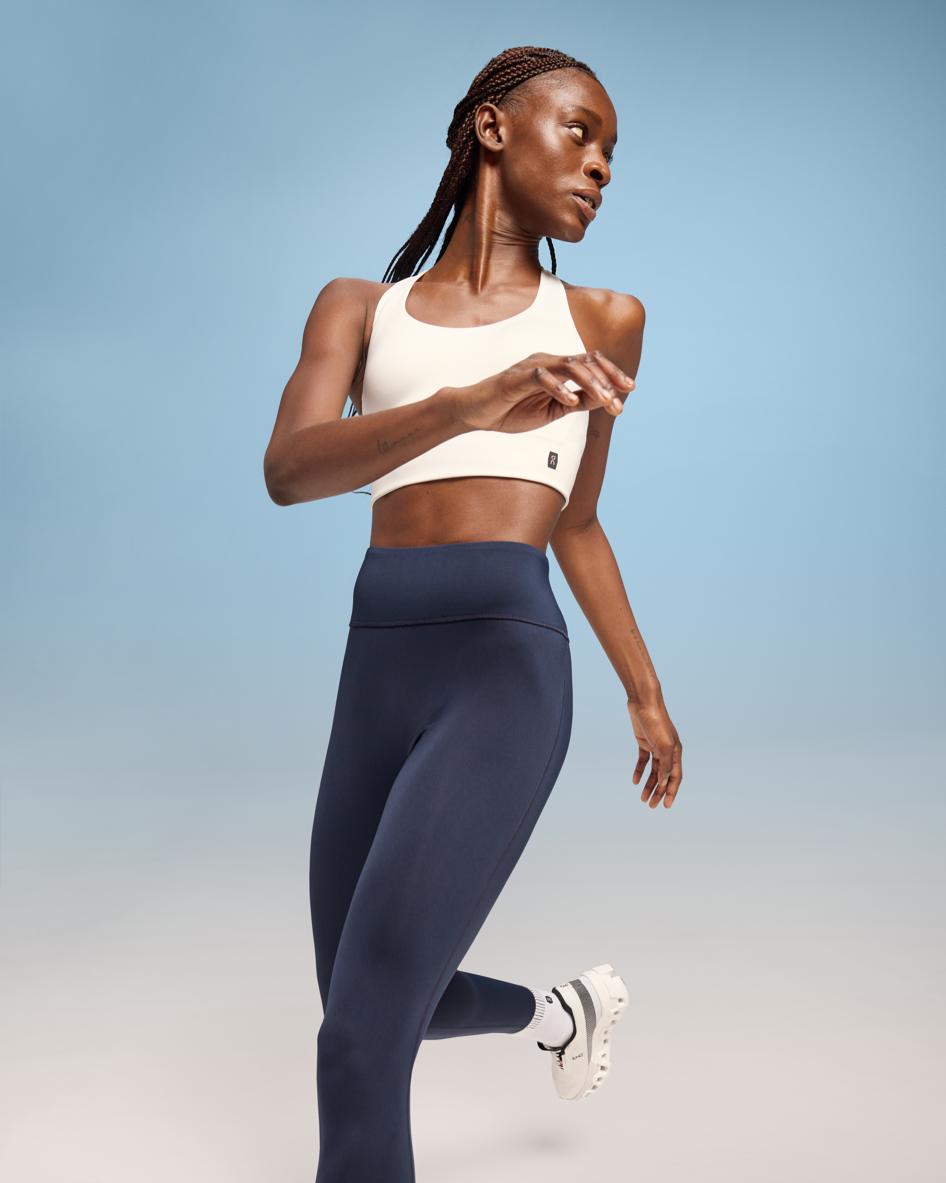 on active bra longline Undyed-White (Women's)