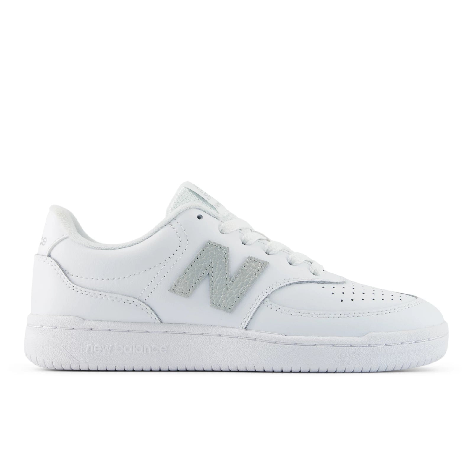 New Balance Bb80 White With Metallic Silver Womens White With Metallic Silver