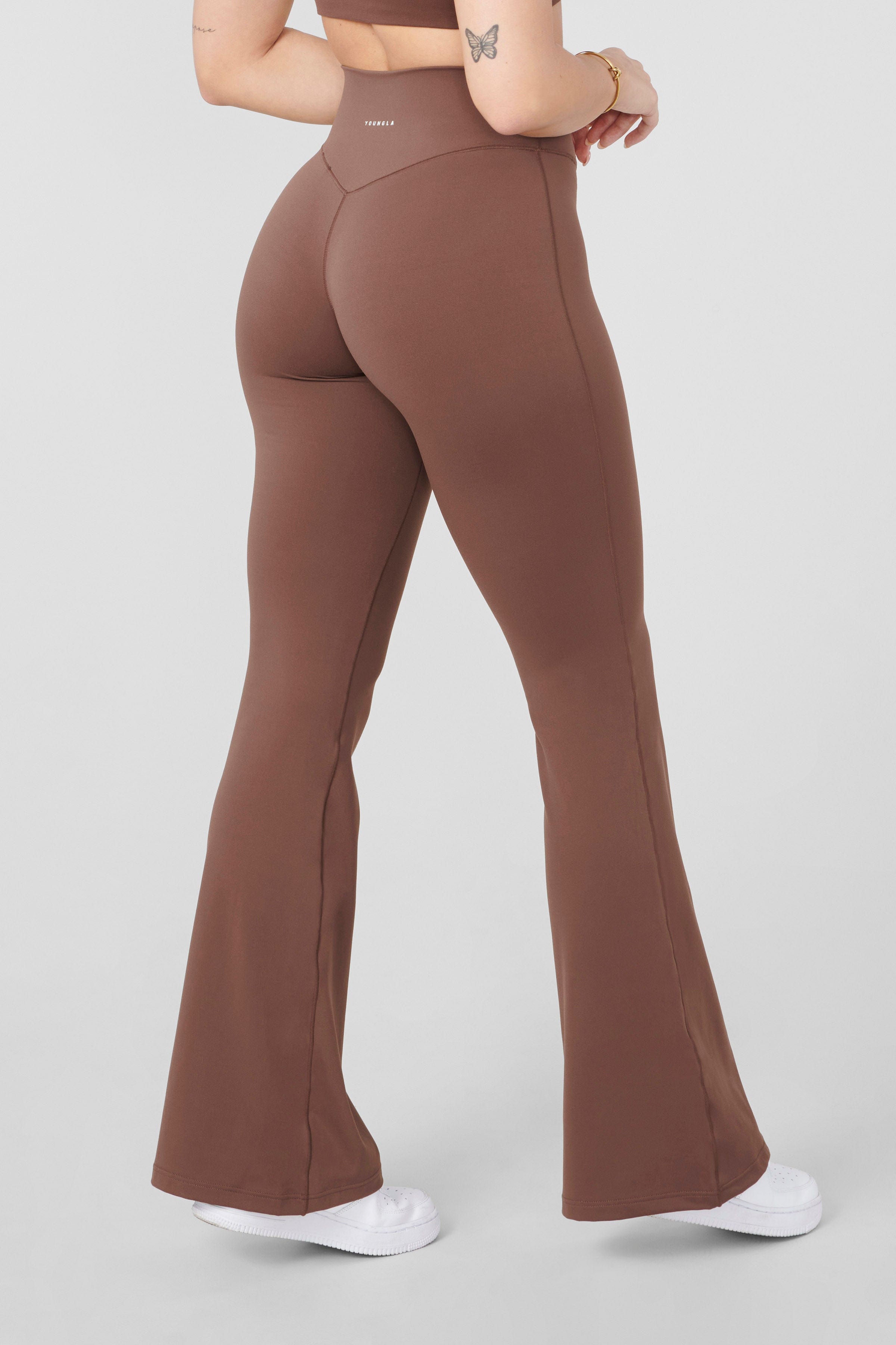 YoungLA W215 Vital Flare Pants Milk Chocolate