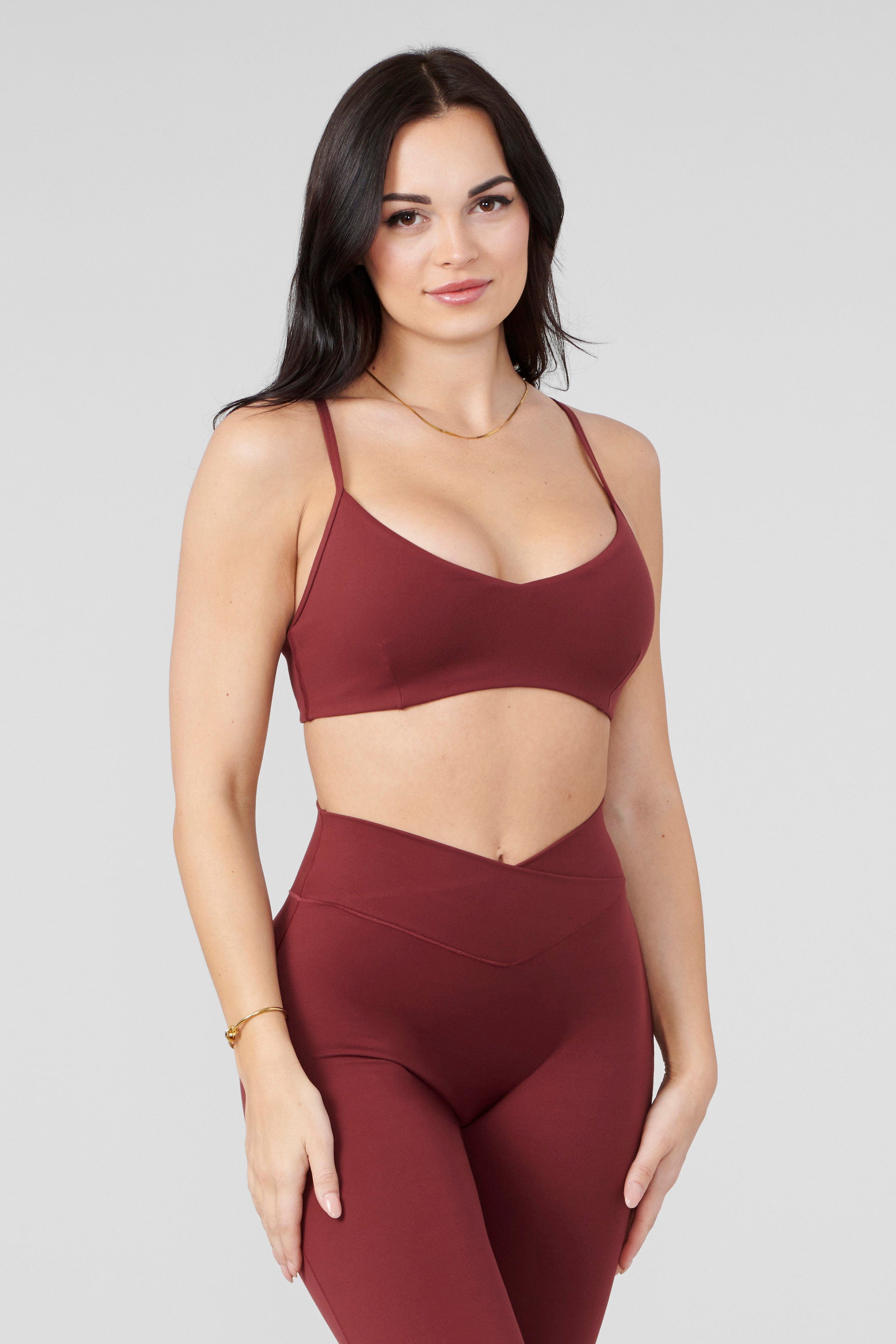 YoungLA W324 Vital Sports Bra Burgundy