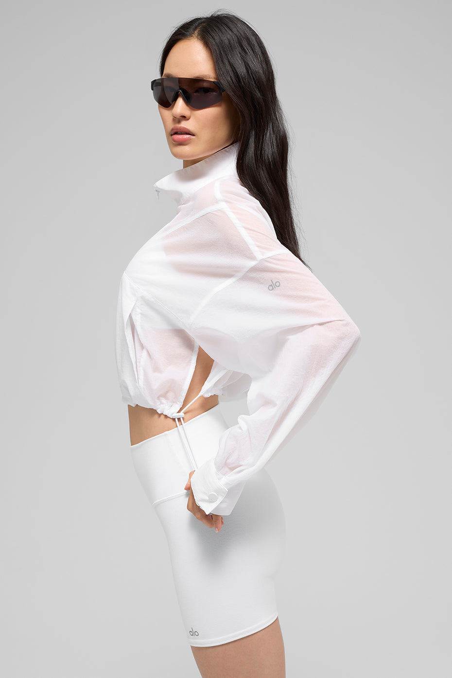 Alo Yoga Women'S Cropped 1/4 Zip Aerial Pullover