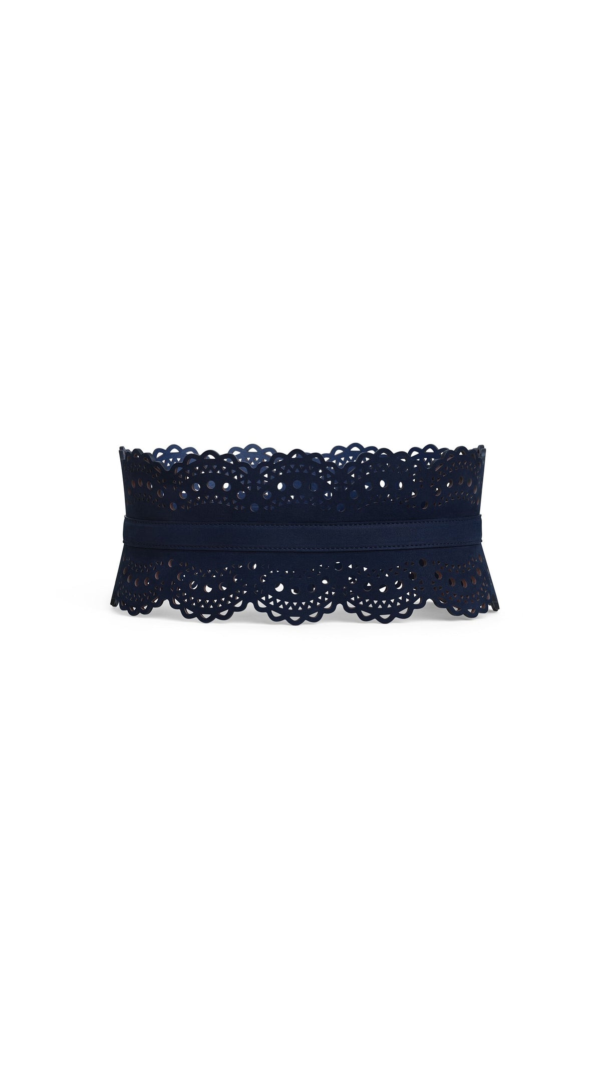 Alaïa Bustier Belt In Perforated Vienne Nubuck