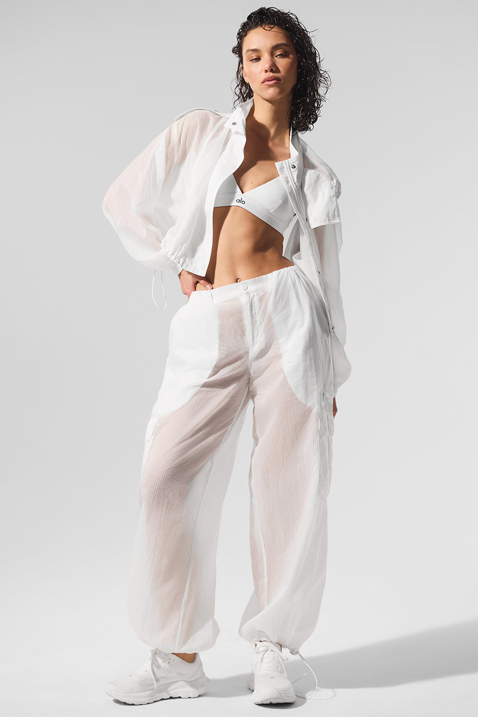Alo Yoga Women'S Cropped Game Time Full Zip Jacket