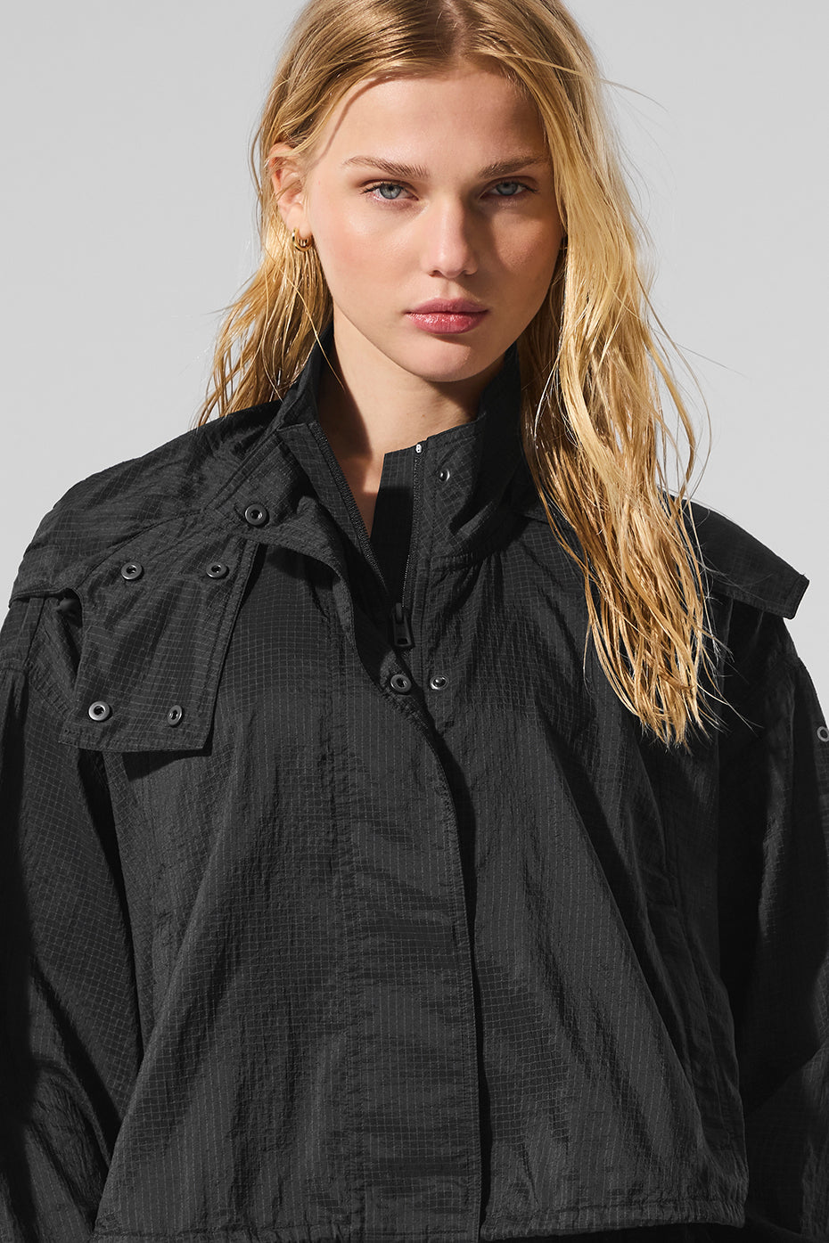 Alo Yoga Women'S Cropped Game Time Full Zip Jacket