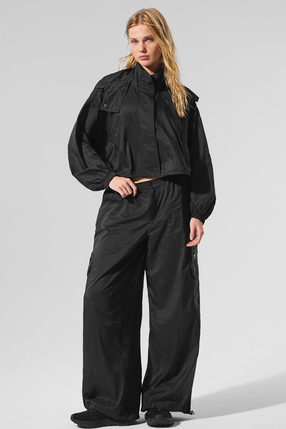 Alo Yoga Women'S Cropped Game Time Full Zip Jacket