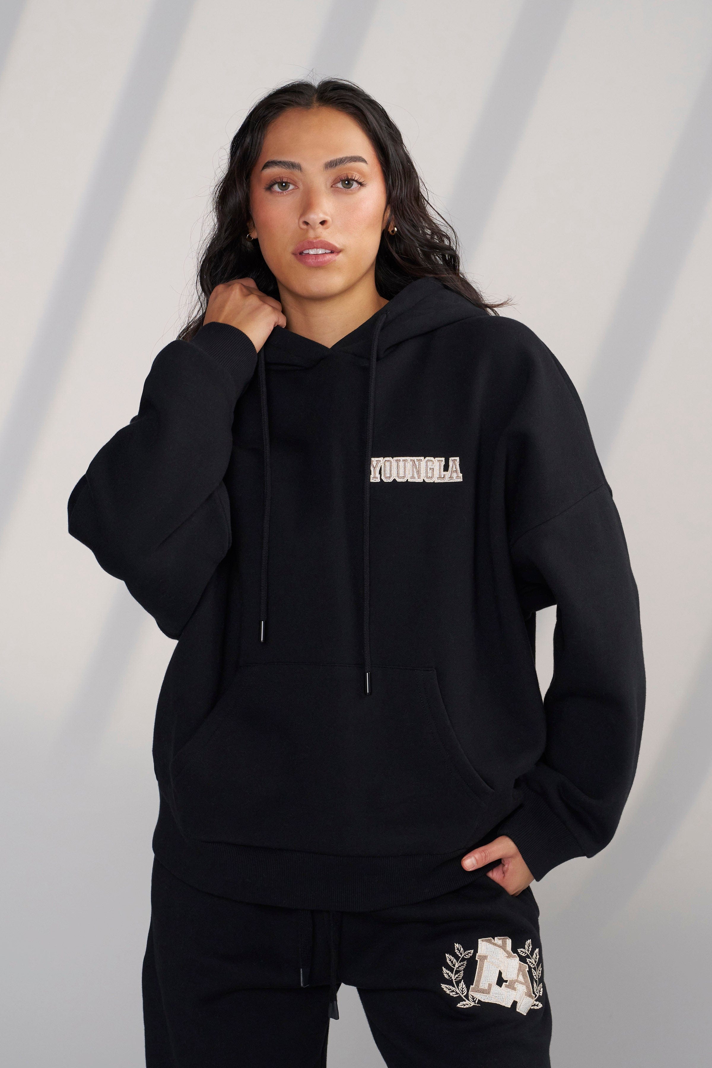 YoungLA W524 - Teddy Hoodie Black