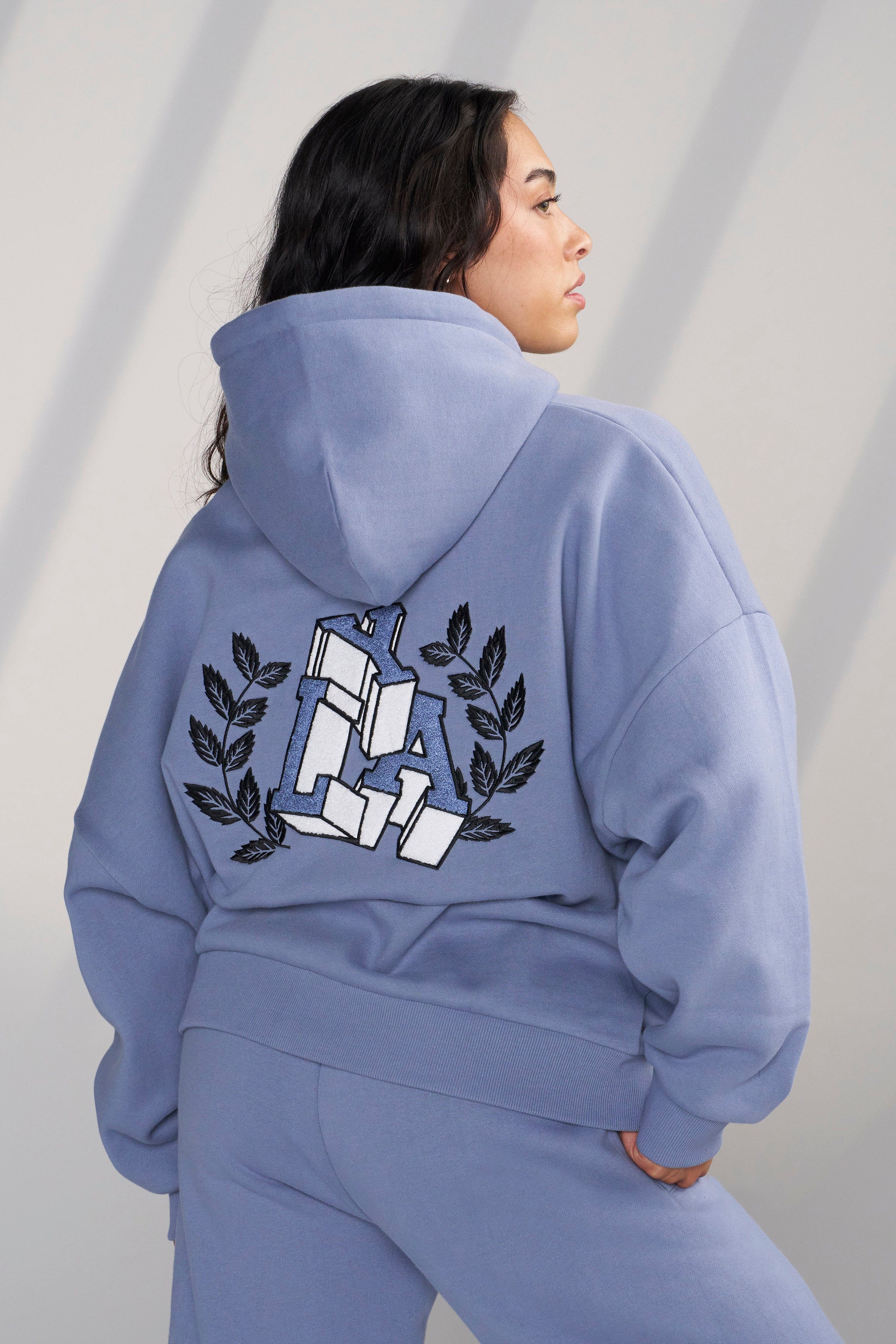 YoungLA W524 - Teddy Hoodie Kashmir Blue