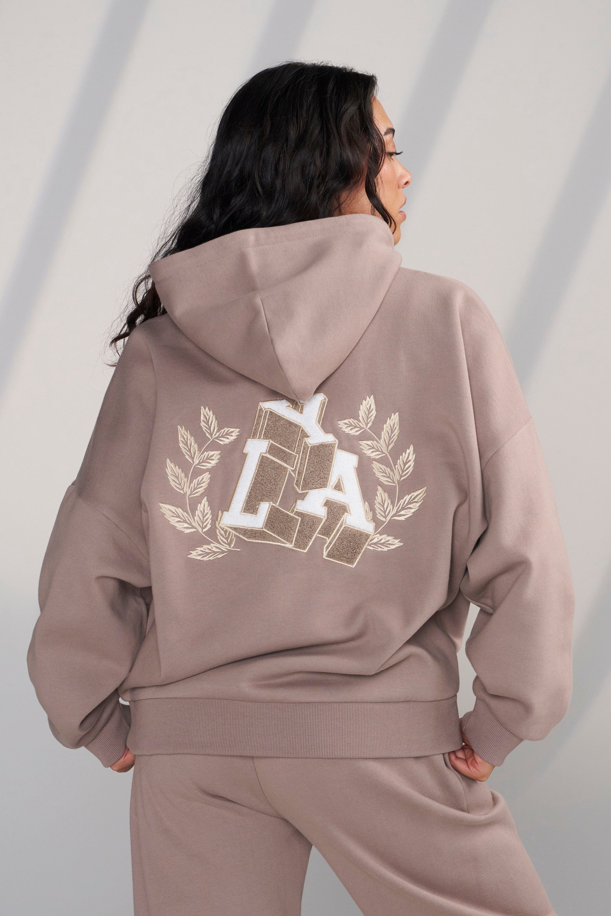 YoungLA W524 - Teddy Hoodie Vintage Taupe