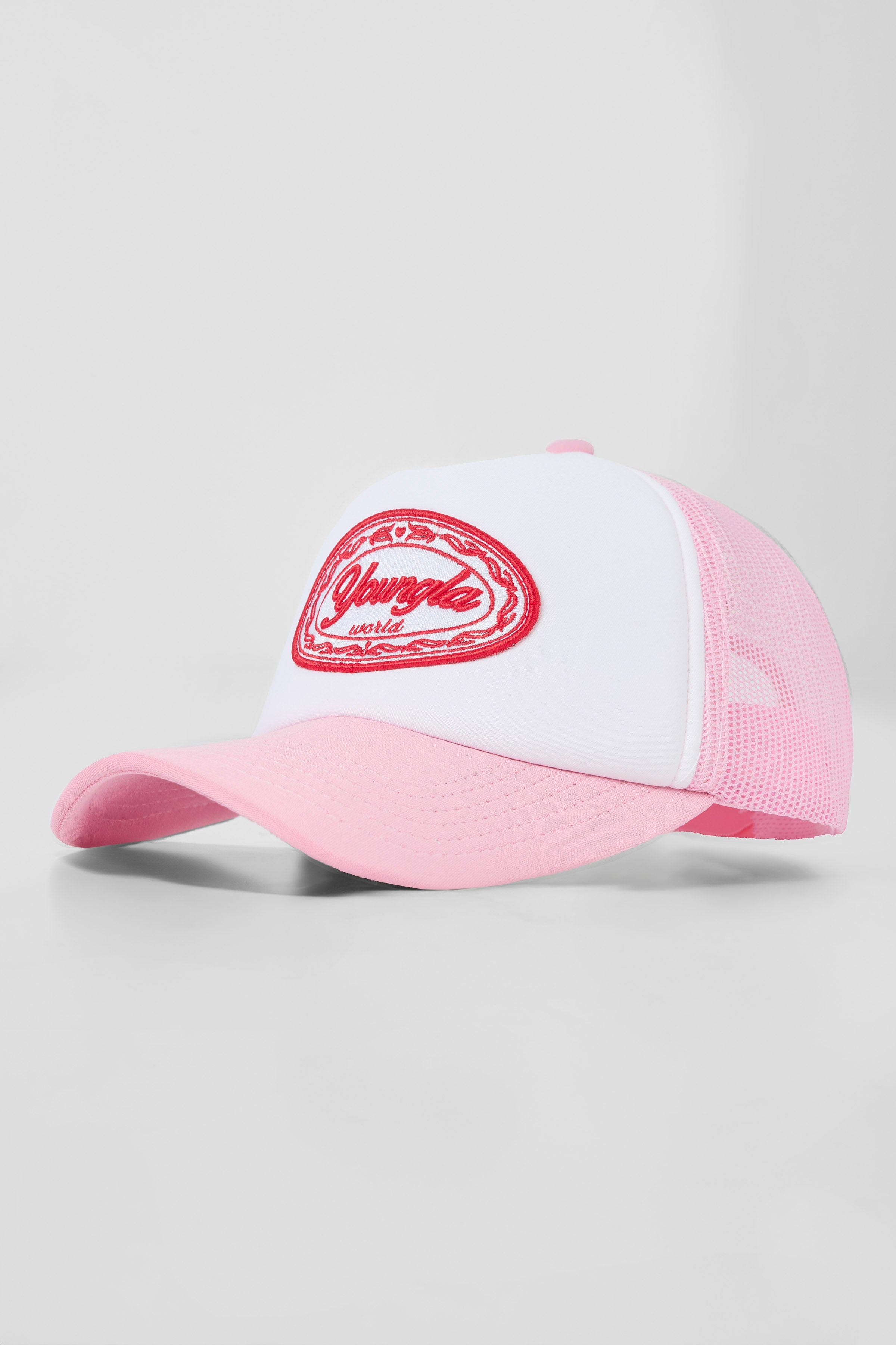 YoungLA W636 Flashback Trucker Hat Light Pink