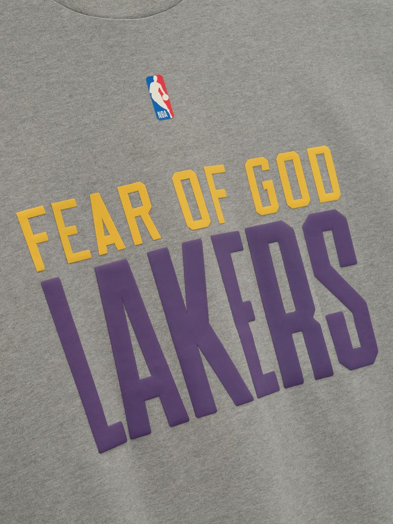Essentials Lakers 90S Tee Concrete Heather