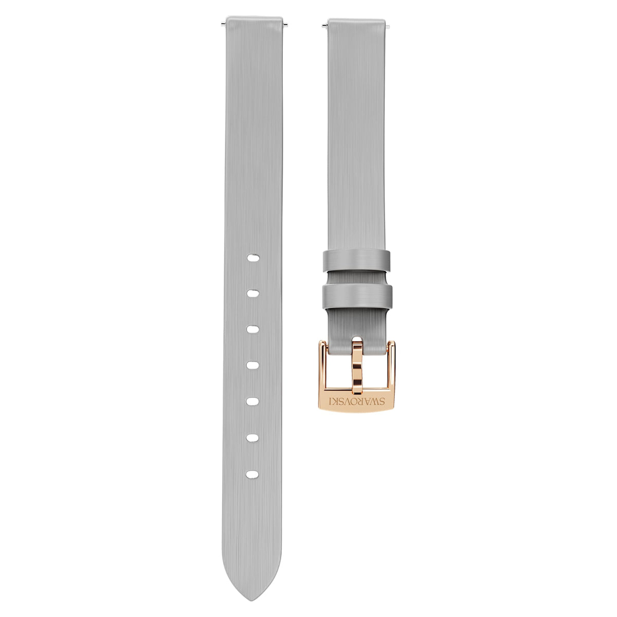 Swarovski Watch Strap 12 Mm (0.47") Width Leather Silver Tone Rose Gold-Tone Finish SW5723414