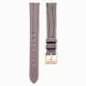 Swarovski Watch Strap 13 Mm (0.51") Width Leather Gray Rose Gold-Tone Finish SW5674175