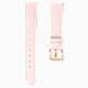 Swarovski Watch Strap 15 Mm (0.59") Width Leather with Stitching Pink Rose Gold-Tone Finish SW5674159