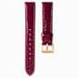 Swarovski Watch Strap 15 Mm (0.59") Width Leather with Stitching Red Rose Gold-Tone Finish SW5674150