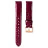 Swarovski Watch Strap 15 Mm (0.59") Width Leather with Stitching Red Rose Gold-Tone Finish SW5674150