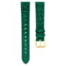 Swarovski Watch Strap 16 Mm (0.63") Width Leather with Stitching Green Gold-Tone Finish SW5680906