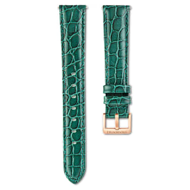 Swarovski Watch Strap 16 Mm (0.63") Width Leather with Stitching Green SW5687023
