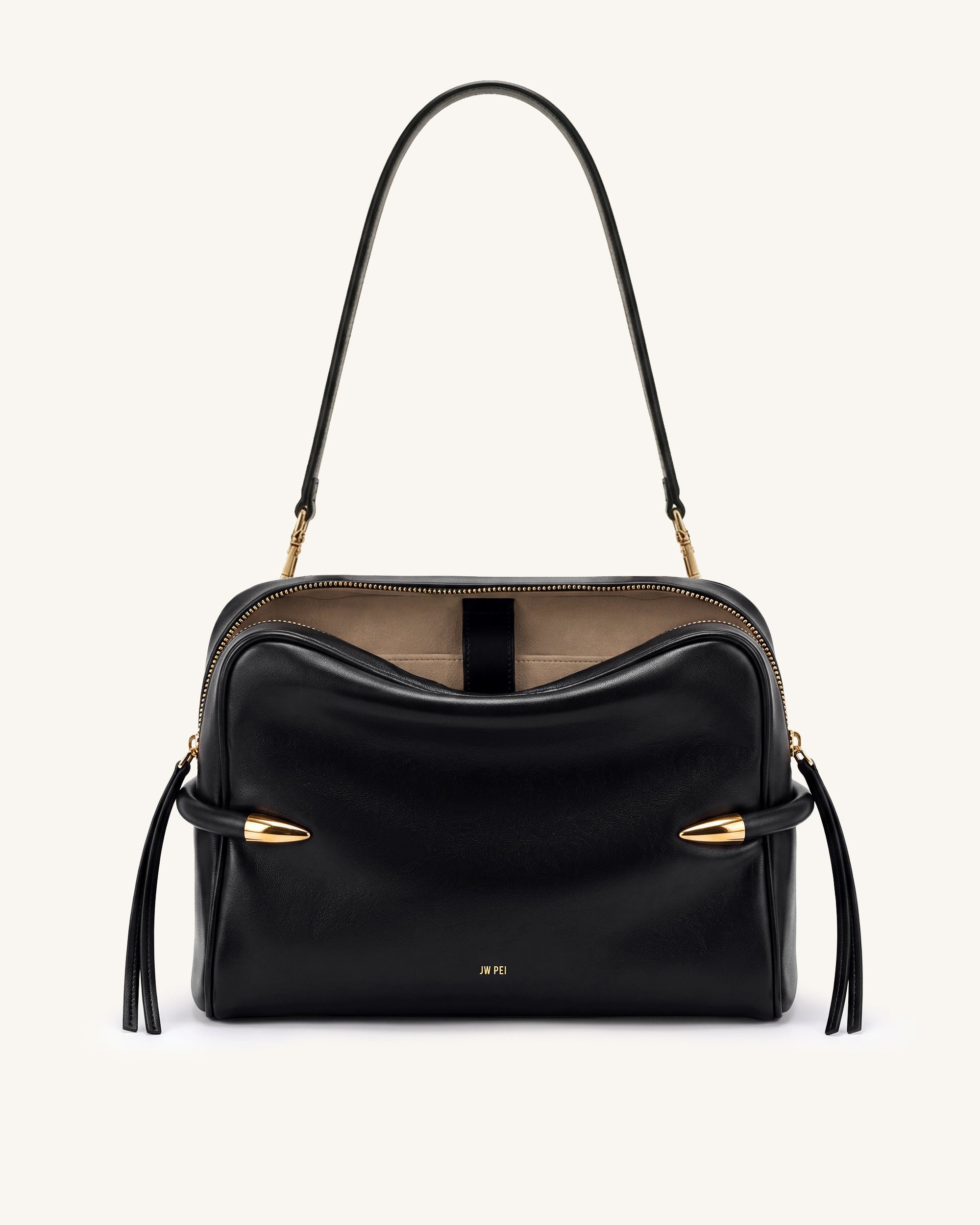 Jw Pei Callie Tusk Detail Shoulder Bag Black